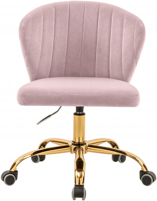 Meridian Furniture Finley Pink Velvet Office Chair-2