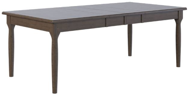 Country View Woodworking Customizable Franklin Red Oak Top 42" Dining Table with 2-Leaves and Brown Maple Base