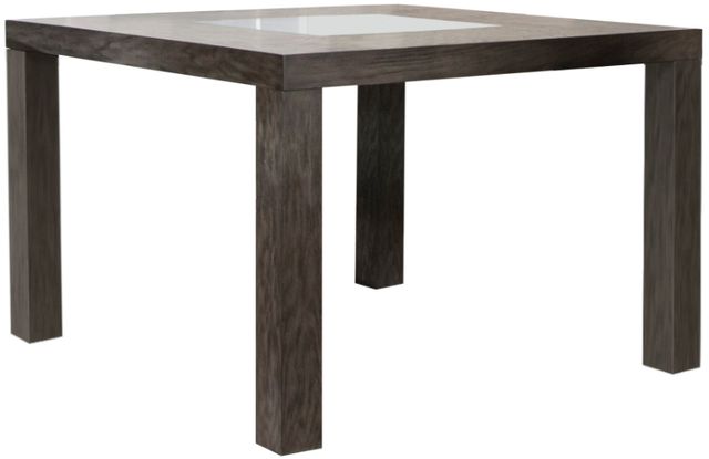Cramco Cougar Frosted Glass Top 54″ Square Counter Height Table with Brown Base-0