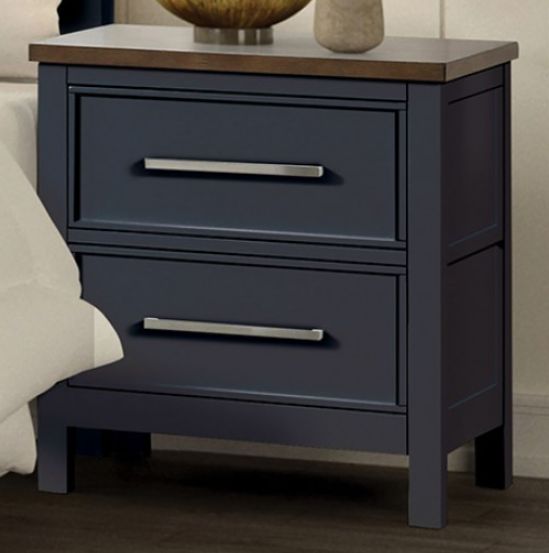 Furniture of America® Pinetop Blue/Dark Brown Nightstand-0