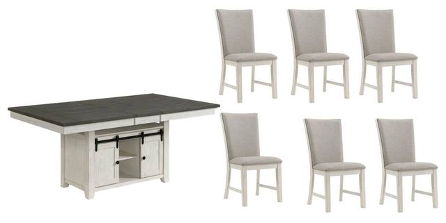 Urban Styles Furniture Omaha 7-Piece Almond/Gray Dining Set-0
