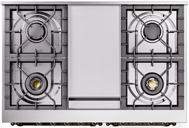 Ilve® Nostalgie II Series 40" Graphite Matte Pro Style Dual Fuel Range-2