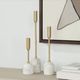 Renwil® Marchesa 3-Piece Brass/White Candle Holder Set-5