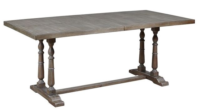 Olliix by Martha Stewart Tristan Natural and Grey Rectangular Dining Table-1