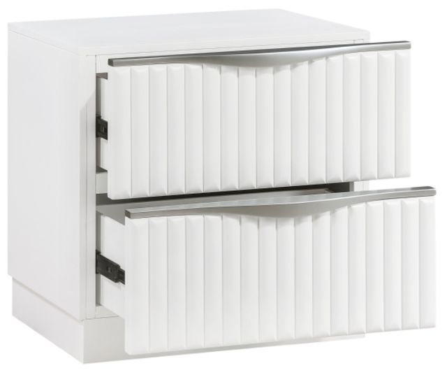 Homelegance® Linea Pearl White Nightstand-3