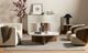 Four Hands Toli Rustic Gray Coffee Table with Italian White Top-1