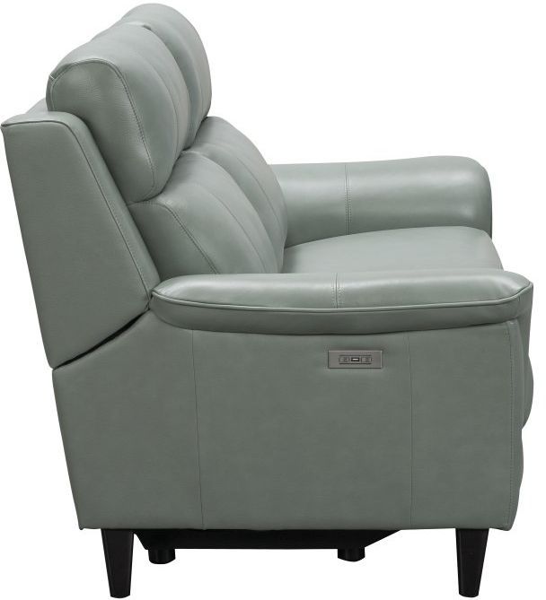 BarcaLounger® Kester Lorenzo Mint Leather Power Reclining Loveseat-3