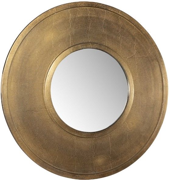 Uttermost® Axel Antique Brass Round Mirror-3