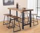 Steve Silver Co. Landon 2-Piece Black/Natural Honey Backless Counter Stool Set-1