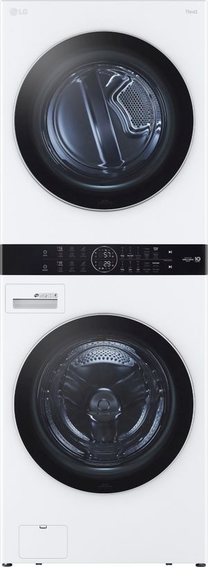 LG White Gas Laundry Center