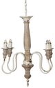 A & B Home White Distressed and Natural 4-Light Chandelier-2
