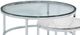 Bassett Mirror Jayden Glass Top Cocktail Table with Silver Base-1