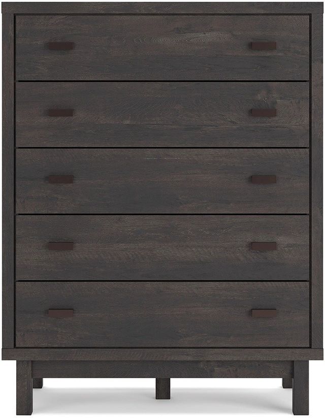 Signature Design by Ashley® Toretto Rustic Charcoal Wide Chest of Drawers-2