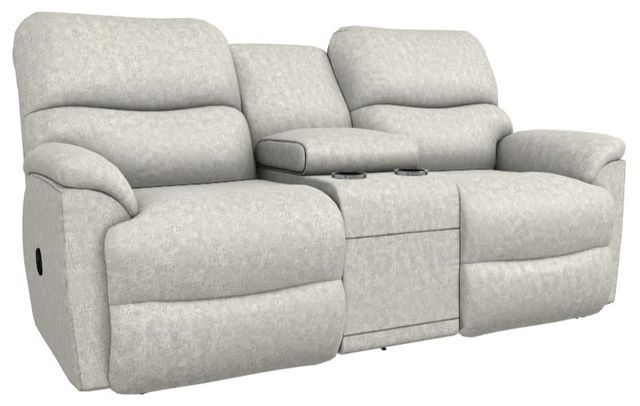 La-Z-Boy® Trouper Dove Manual Reclining Loveseat with Console-0