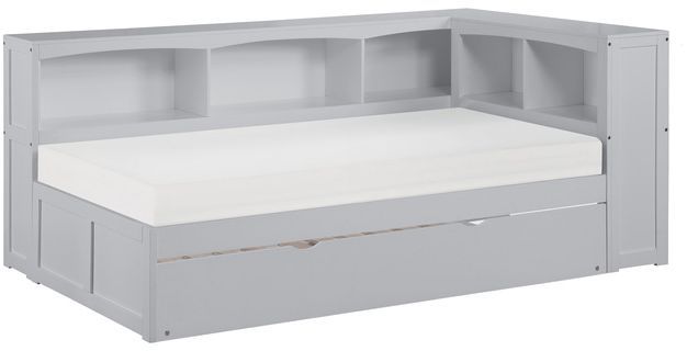 Homelegance® Orion Gray Youth Twin Bookcase Corner Bed with Trundle-0