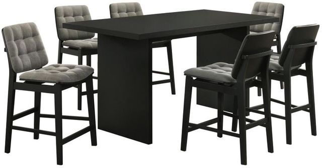 Coaster® Decker 7-Piece Black/Gray Rectangular Counter Dining Set-0