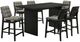 Coaster® Decker 7-Piece Black/Gray Rectangular Counter Dining Set-0