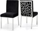 Meridian Furniture Opal Black/Chrome Velvet Dining Chair-3