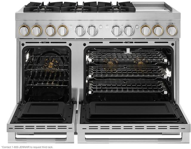 JennAir® RISE™ 48" Stainless Steel Pro Style Dual Fuel Range-1