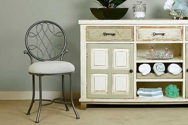 HH2 Home O'Malley Gray Vanity Stool-2