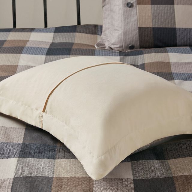 Olliix by Madison Park Ridge 7 Piece Neutral California King Herringbone Comforter Set-4