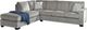 Signature Design by Ashley® Altari 2-Piece Alloy Sleeper Sectional with Ottoman-2