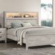 Furniture of America® Mysen 4-Piece White Wash Queen Bedroom Set-1