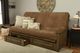 Kodiak Furniture Washington Marmont Mocha/Rustic Walnut Queen Storage Futon with Mattress-1