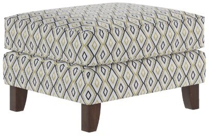 Fusion Furniture Maxwell Gray Dijon Doozie Dijon Black/Gold/White Cocktail Ottoman
