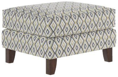 Fusion Furniture Maxwell Gray Dijon Doozie Dijon Black/Gold/White Cocktail Ottoman-0