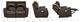 La-Z-Boy® Cassian Walnut Leather Power Reclining Loveseat with Headrest and Lumbar-2