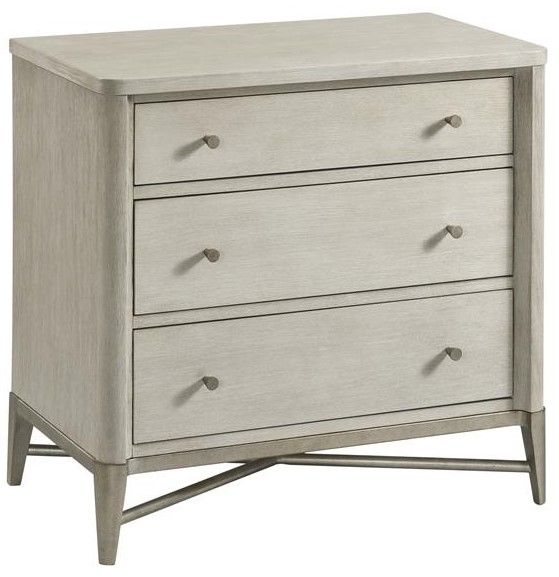 Riverside Furniture Maisie Champagne 3-Drawer Nightstand-0