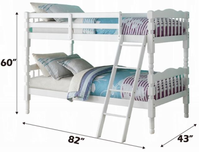 ACME Furniture Homestead White Youth Twin Over Twin Youth Bunk Bed-2