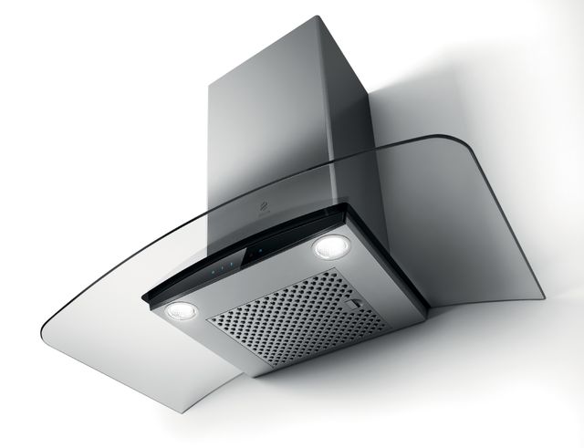 Elica Techne Series Como 36" Stainless Steel with Black Glass Wall Mounted Range Hood-1