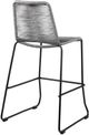 Armen Living Shasta Black/Gray Rope/Steel Outdoor Counter Stool-4