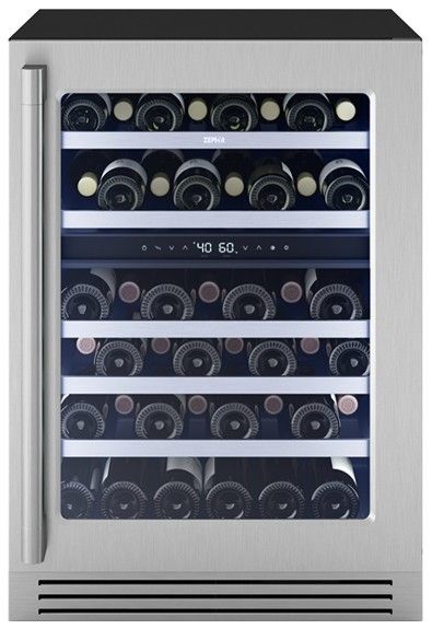 Zephyr Presrv™ 24" 5.2 Cu. Ft. Stainless Steel Pro Dual Zone Wine Cooler-0