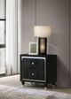 Coaster® Ravenne Black Upholstered LED Nightstand with USB-1