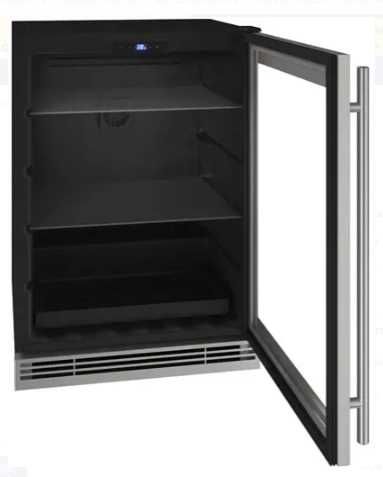 U-Line® Black/Brown 24" Compact Refrigerator-1