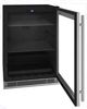 U-Line® Black/Brown 24" Compact Refrigerator-1