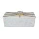 A & B Home White 3" Marble Box-1