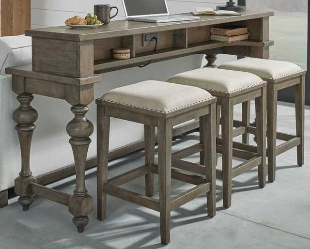 Liberty Furniture America Farmhouse 4-Piece Dusty Taupe Table Set-0