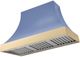 AGA Cascade 48" Carnaby Blue Wall Mounted Range Hood  with Polished Brass Trim-0