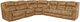 HomeStretch Frontier 3-Piece Almond Manual Reclining Sectional-0