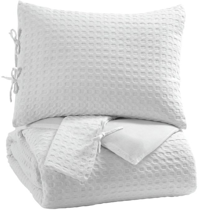 Signature Design by Ashley® Maurilio 3-Piece White King Comforter Set-0
