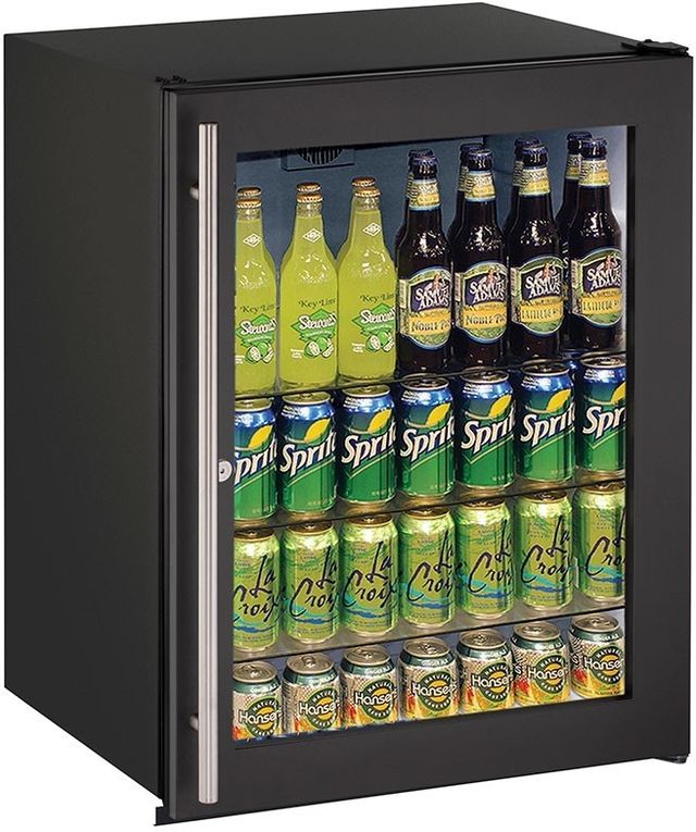 U-Line® ADA Series 5.4 Cu. Ft. Black Beverage Center-0