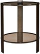 Uttermost® Hanson Bronze and Dark Glass Side Table-4