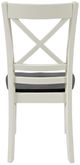 Jofran Inc. Asbury Park Autumn Brown/White X-Back Dining Side Chair-3