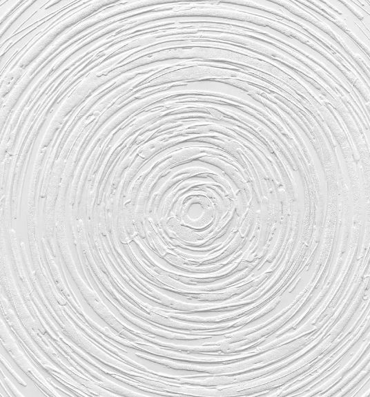 Classy Living Timeless White Radiance: Textured Concentric Circles Wall Art-1