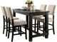 Furniture of America® Sania II 5-Piece Antique Black Counter Height Dining Set-0