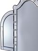 Michael Amini® Hollywood Swank Black Iguana/Chrome Vanity Mirror -2